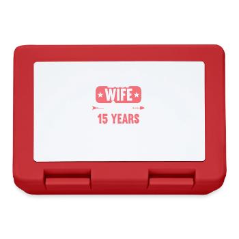 Best Wife Since 15 Years 15th Wedding day - Lunchbox - red - Front