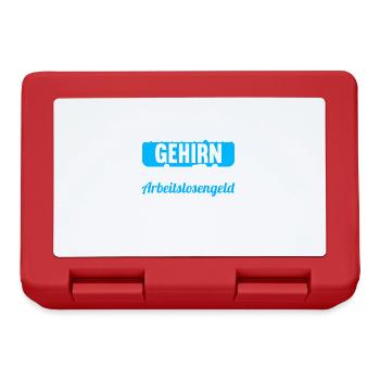 Bekommt Dein Gehirn eigentlich Arbeitslosengeld - Brotdose - Rot - Vorne