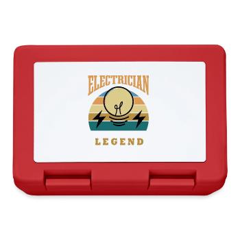 Electrician Legend Dicton drôle Electro Worker - Boîte à goûter - rouge - Devant