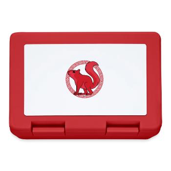 Boy Likes Chipmunks Nature Forest Animal - Lunchbox - red - Front