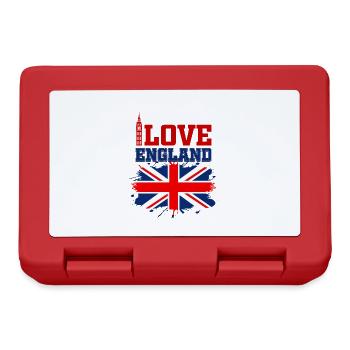 England Flagge Union Jack Großbritannien Fahne - Brotdose - Rot - Vorne