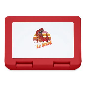 Finally 2nd Grade, Second Grader - T-REX - Lunchbox - red - Front