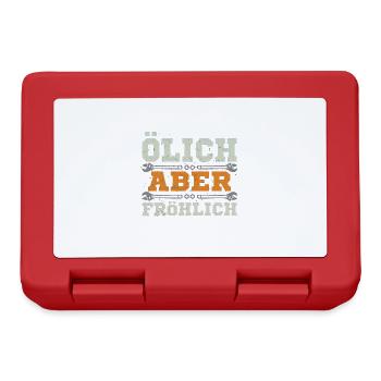 Garage Schrauber KFZ-Mechatroniker Auto Tuning - Brotdose - Rot - Vorne