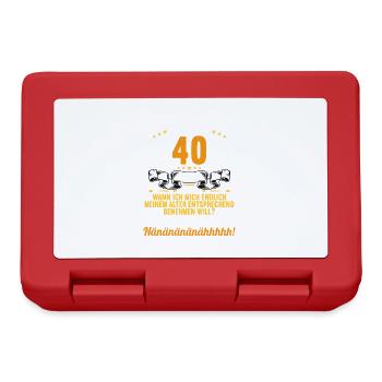 Ich bin 40 Jahre alt 40 Geburtstag - Brotdose - Rot - Vorne