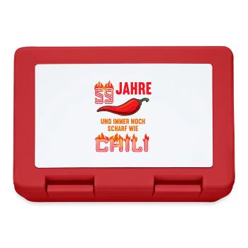 59 Jahre und immer noch scharf wie Chili - Brotdose - Rot - Vorne