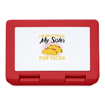 Taco Tacos Mexican Fast Food Gift - Lunchbox - red - Front