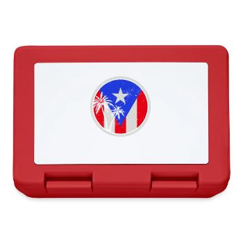 Patriotische Vintage Puerto Rico Flagge Ricaner - Brotdose - Rot - Vorne
