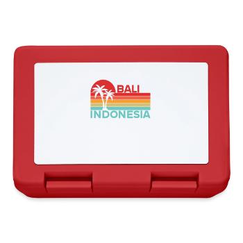 Vintage Urlaub Reise Bali Indonesien Asien - Brotdose - Rot - Vorne