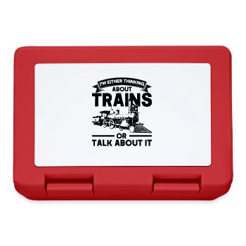 Modellbahn Zug Lokomotiven Geschenk - Brotdose - Rot - Vorne