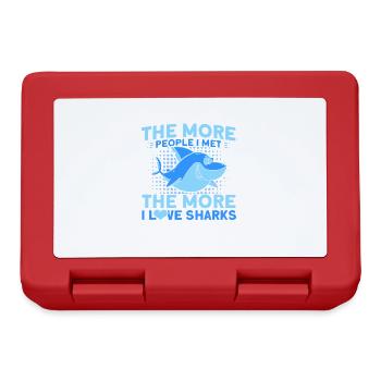 Shark Shark Lover Shark Gift - Lunchbox - red - Front