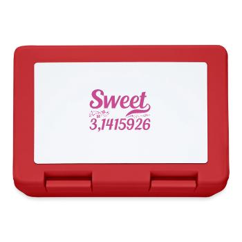 Sweet As Cake pi 3rd 1415926 Funny Math Science - Lunchbox - red - Front