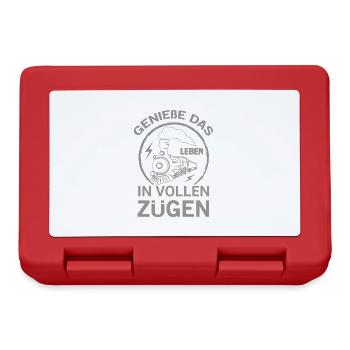 Genieße Das Leben In Vollen Zügen Zugführer - Brotdose - Rot - Vorne