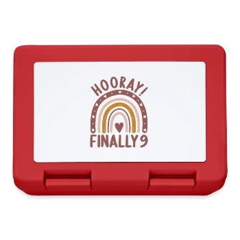 9 years old Rainbow Rainbow 9th birthday - Lunchbox - red - Front