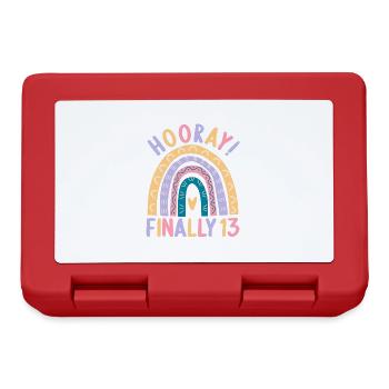 13 years old Rainbow Rainbow 13th birthday - Lunchbox - red - Front