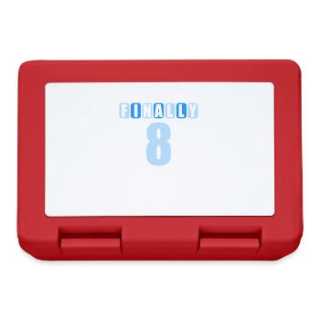 Finally 8 mom says have only 2 mistakes 8th birthday - Lunchbox - red - Front