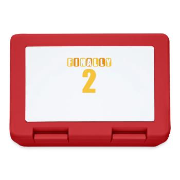 Finally 2 mom says have only 2 mistakes 2nd birthday - Lunchbox - red - Front