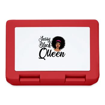 Sassy Black Queen Proud African American Women - Lunchbox - red - Front