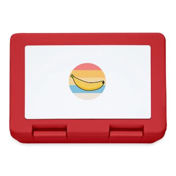 Eating Bananas Exotic Fruits Ironic Quote - Lunchbox - red - Front