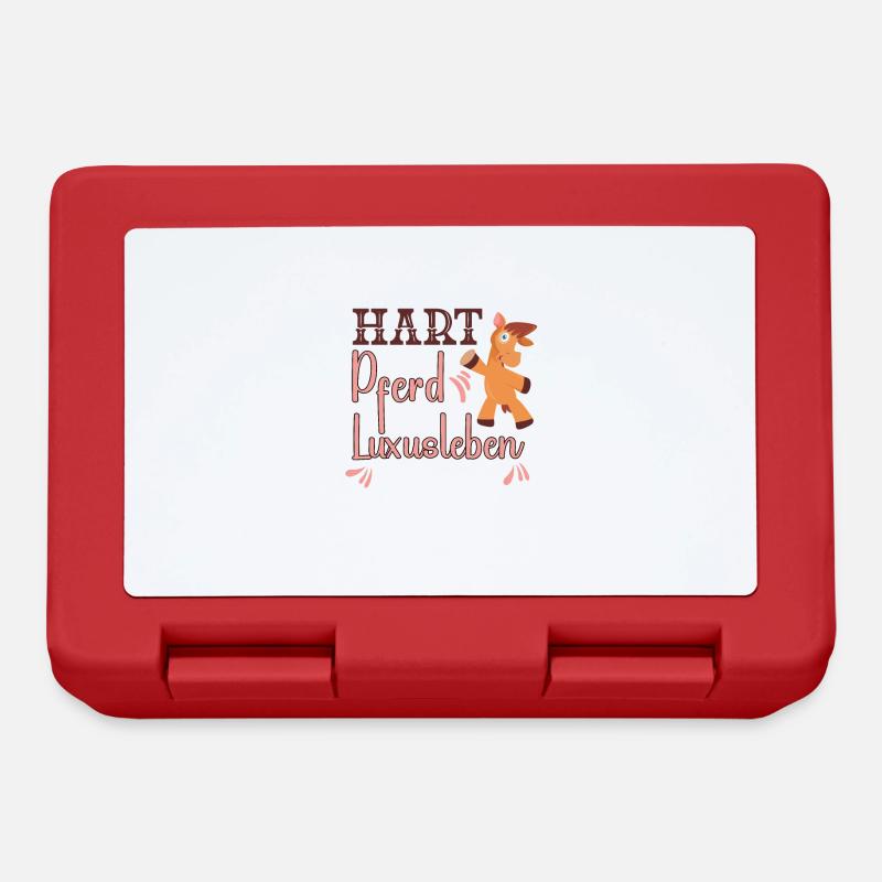 I work hard to make my horse for riders - Lunchbox - red