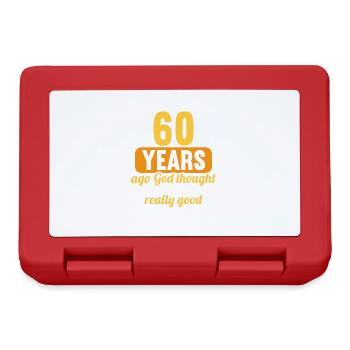 60 years ago God thought good 60 birthday - Lunchbox - red - Front