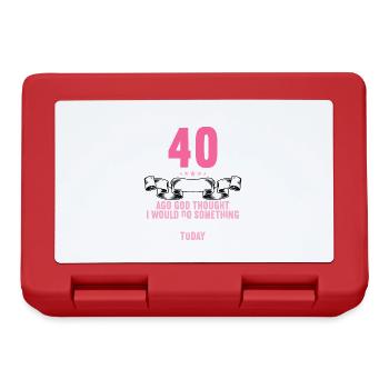 40 years ago God thought good 40 birthday - Lunchbox - red - Front