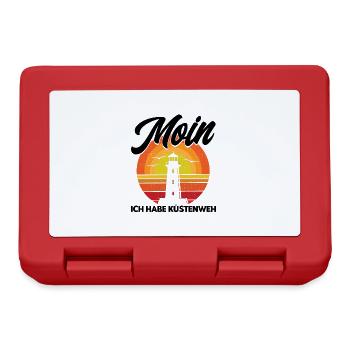 Norddeutsch Norden Nordsee Zitate Heimat Geschenk - Brotdose - Rot - Vorne