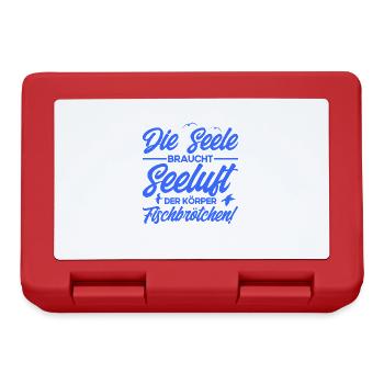 Norddeutsch Norden Nordsee Zitate Heimat Geschenk - Brotdose - Rot - Vorne