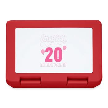 Endlich 20 Jahre endlich voll alt 20 Geburtstag - Brotdose - Rot - Vorne