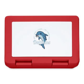 Penser aux dauphins Sea Animal Ocean - Boîte à goûter - rouge - Devant