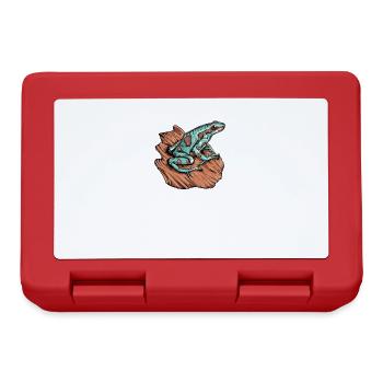 Poison Dart Frog I Toad Frog Motif for Amphibians - Lunchbox - red - Front