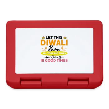 Diwali Hindus Sikh Fest der Lichter Geschenk - Brotdose - Rot - Vorne