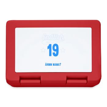 19 Jahre ich weiß kann alles Äh mama 19 Geburtstag - Brotdose - Rot - Vorne