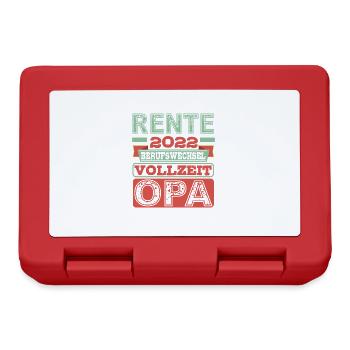 Lustiger Ruhestand Spruch Rentner Opa Großvater - Brotdose - Rot - Vorne