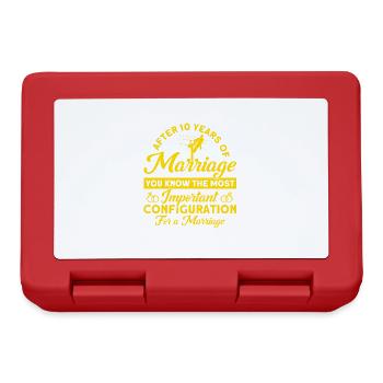 Rose Wedding After 10 Years of Marriage Gift - Lunchbox - red - Front