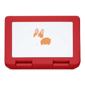 Je ne donne pas de peluches douces Corgi propriétaire de chien - Boîte à goûter - rouge - Devant