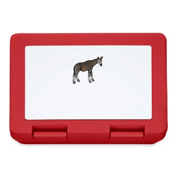 Okapi I forest giraffe from the rainforest for - Lunchbox - red - Front
