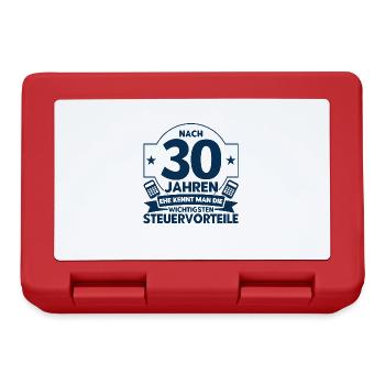 Perlenhochzeit Ehepaar 30. Hochzeitstag Geschenk - Brotdose - Rot - Vorne