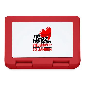 Perlenhochzeit Ehepaar 30. Hochzeitstag Geschenk - Brotdose - Rot - Vorne