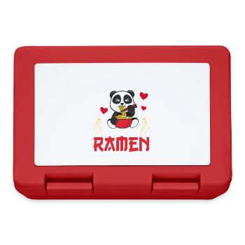 Powered by K-Pop and Ramen Korean - Lunchbox - red - Front