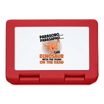 Parasaurolophus Dinosaur Lover Gift - Lunchbox - red - Front