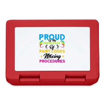Vehicle painter knowledge about color codes gift - Lunchbox - red - Front