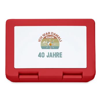 Ich war damals schon der Schnellste 40. Geburtstag - Brotdose - Rot - Vorne