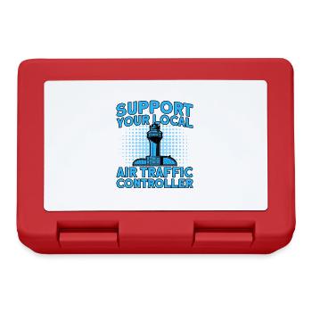 Air Traffic Control Air Traffic Controller Airport Gift - Lunchbox - red - Front