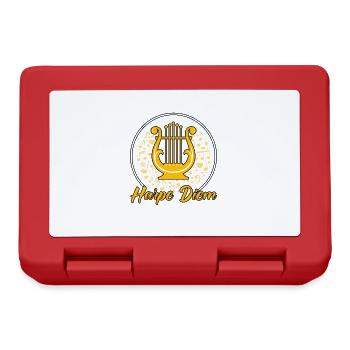 Harpist Harp Player Harp Teacher Orchestra - Lunchbox - red - Front