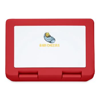 Jesus Christ Cheese Church Christianity Religion - Lunchbox - red - Front