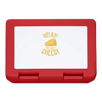 Brie Käse Gouda Fondue Raclette Cheddar Schweiz - Brotdose - Rot - Vorne