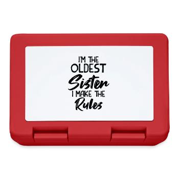 I am the oldest sister. I do the - Lunchbox - red - Front