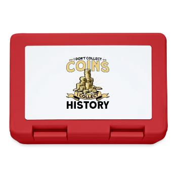 Coin Collecting I Collect History Gift - Lunchbox - red - Front