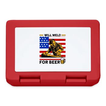 Soudeur SOUDEUR USA Cadeau patriotique - Boîte à goûter - rouge - Devant
