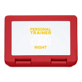 Fitness Workout Motivation Personal Trainer - Lunchbox - red - Front